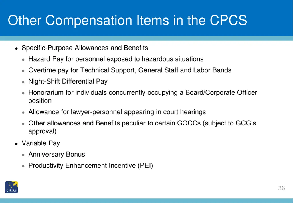 slide title other compensation items in the cpcs 1