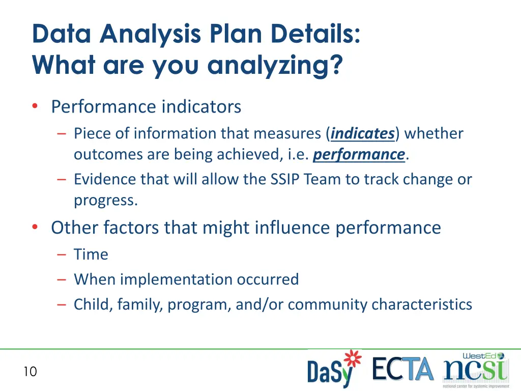 data analysis plan details what are you analyzing