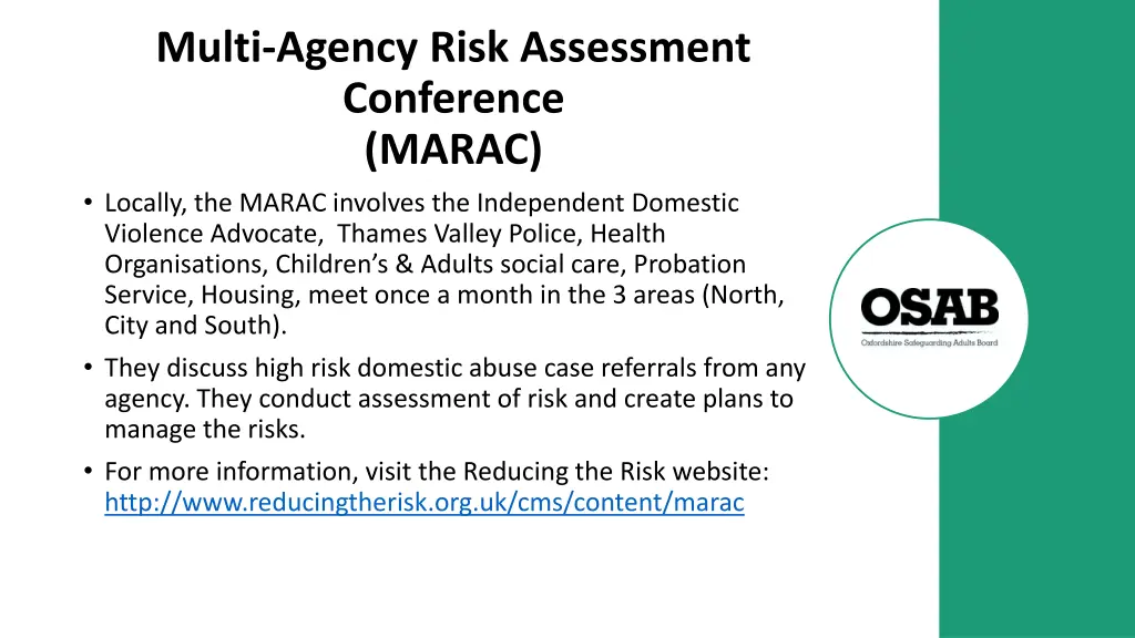 multi agency risk assessment conference marac