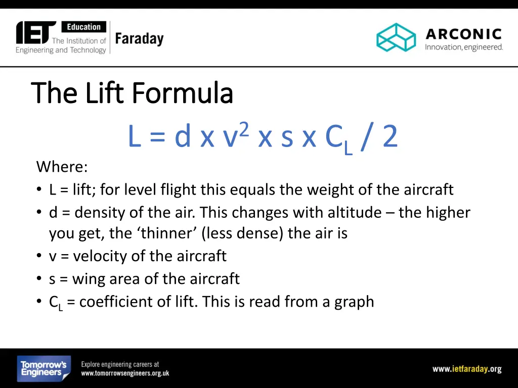 the lift formula the lift formula