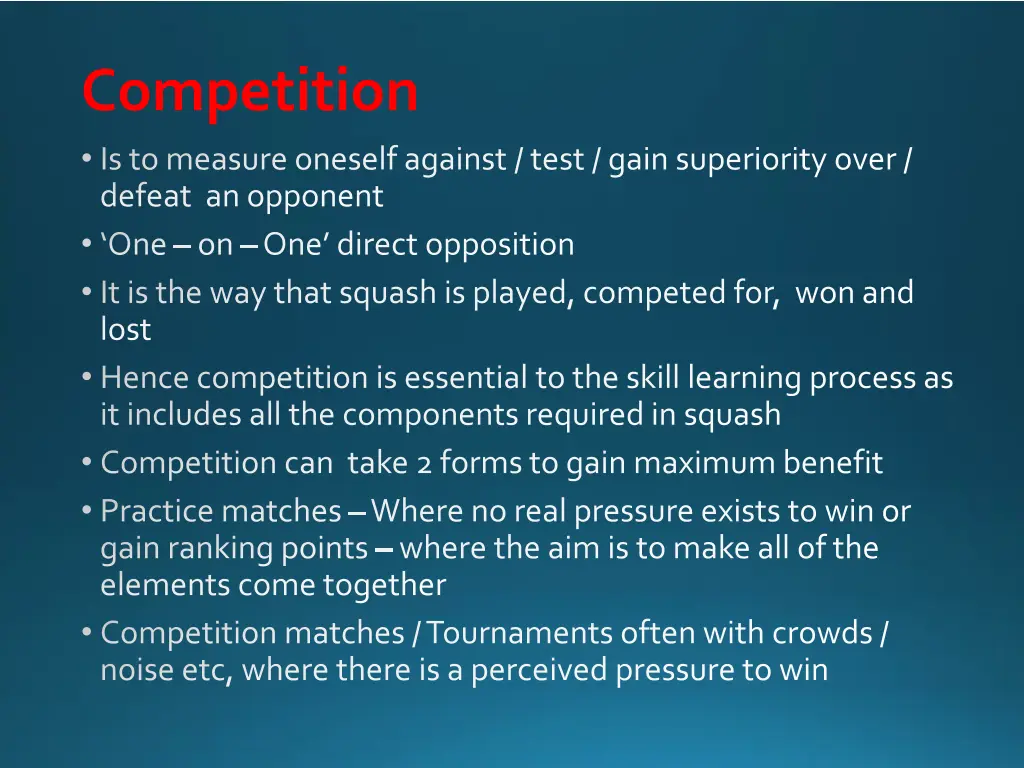 competition