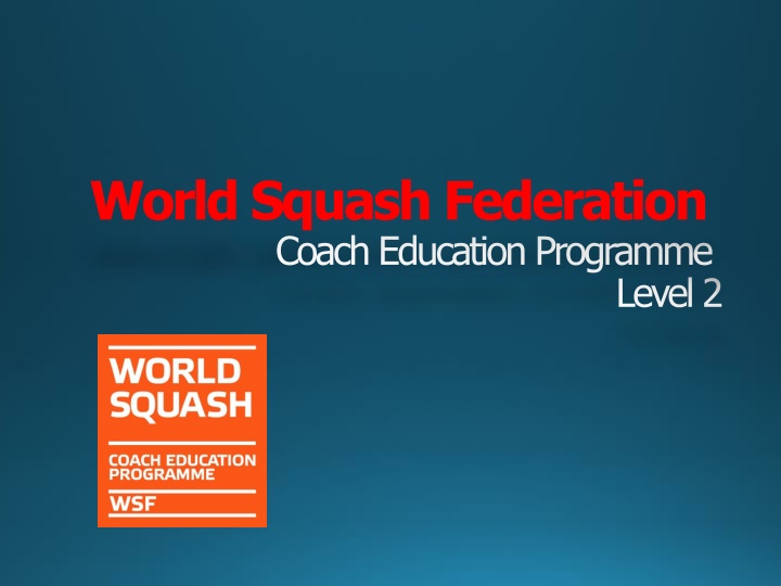 world squash federation coach education programme