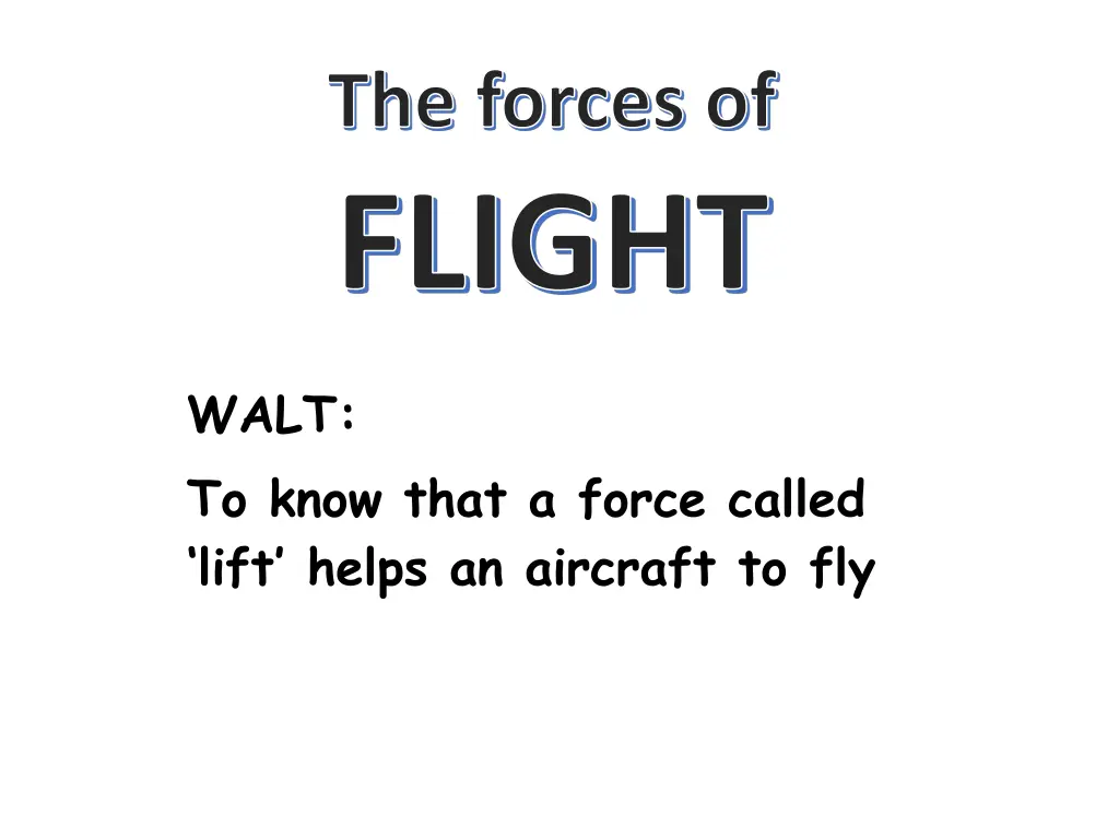 the forces of flight 1