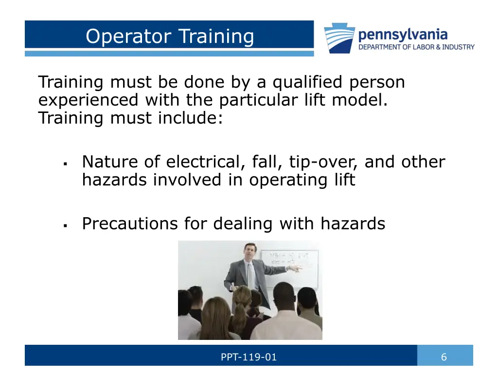 operator training