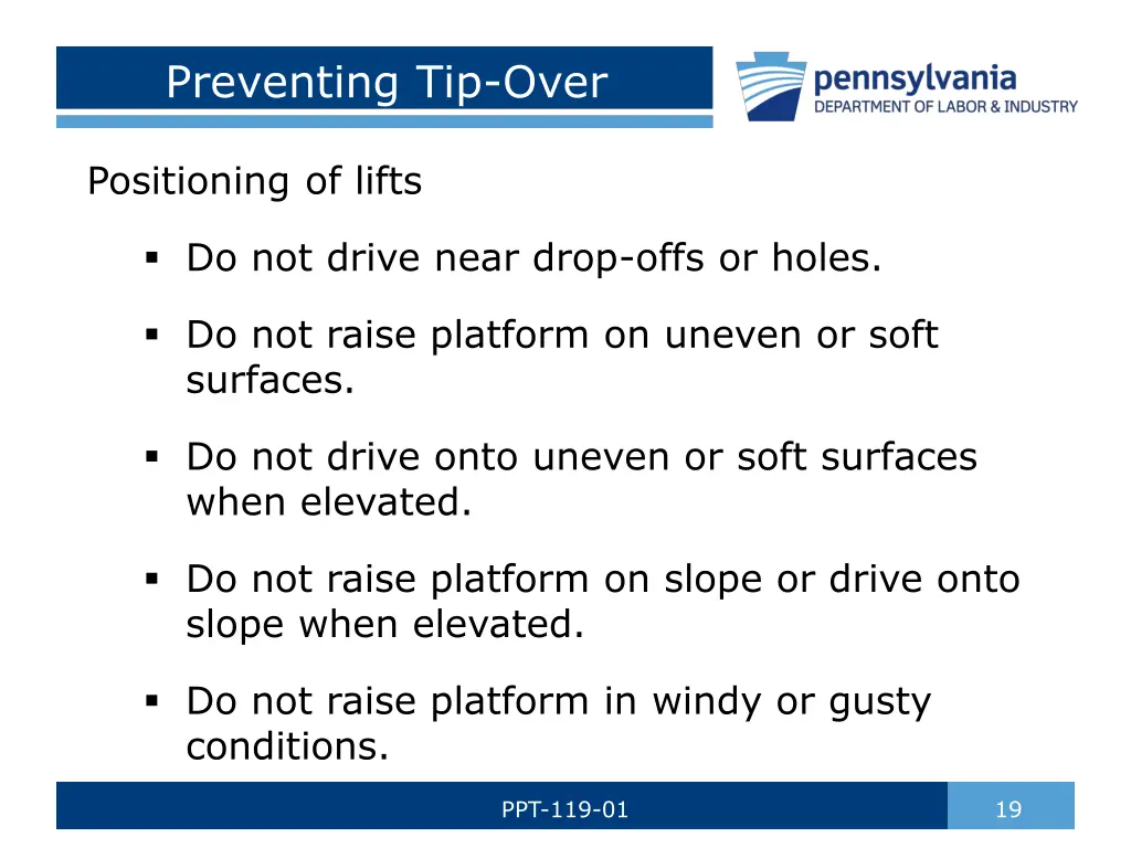 preventing tip over 1