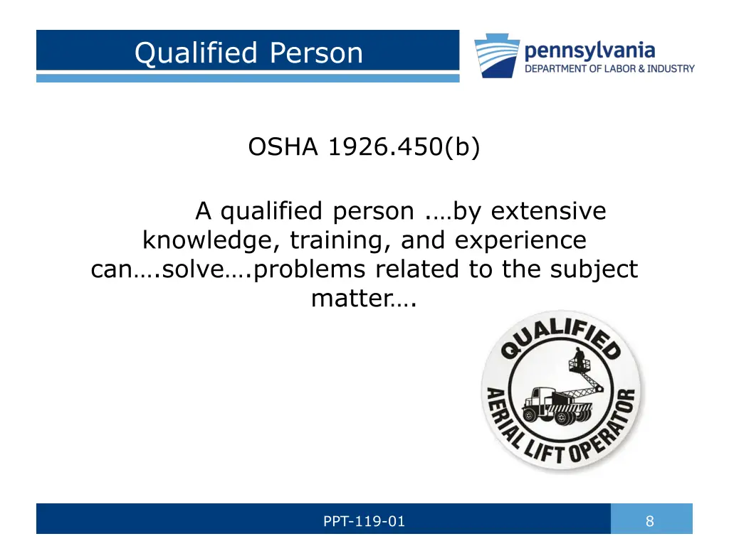 qualified person