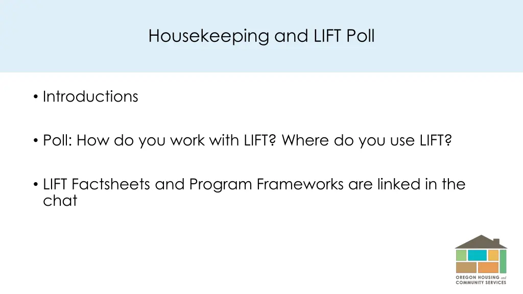 housekeeping and lift poll