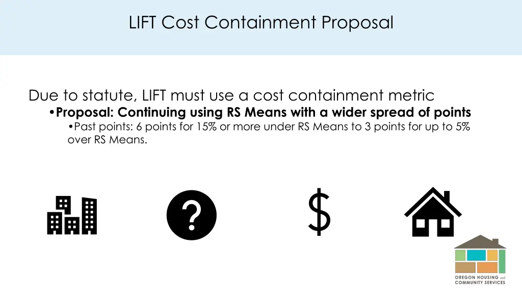 lift cost containment proposal