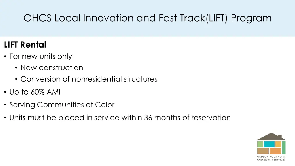 ohcs local innovation and fast track lift program 1