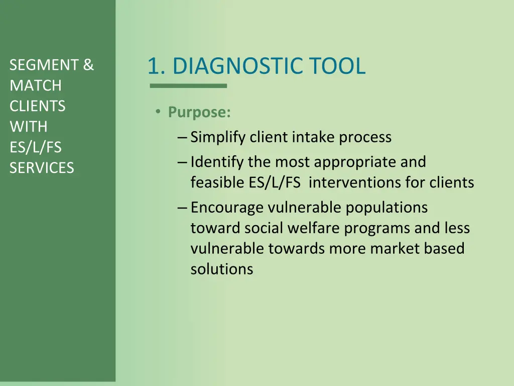 1 diagnostic tool