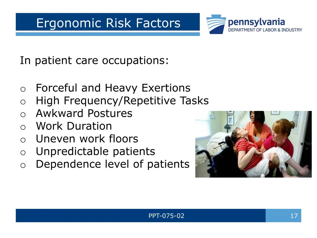 ergonomic risk factors