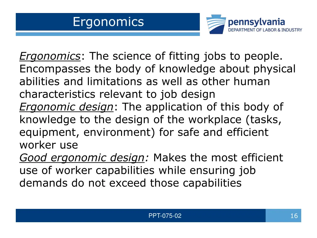 ergonomics