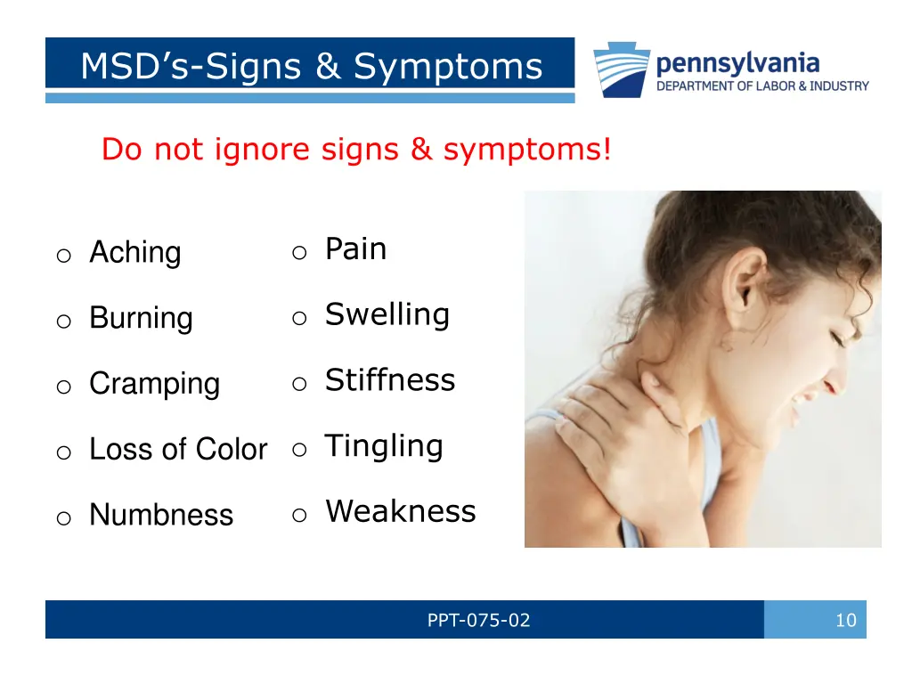 msd s signs symptoms