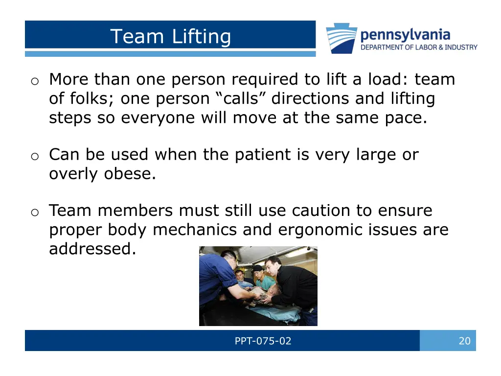 team lifting