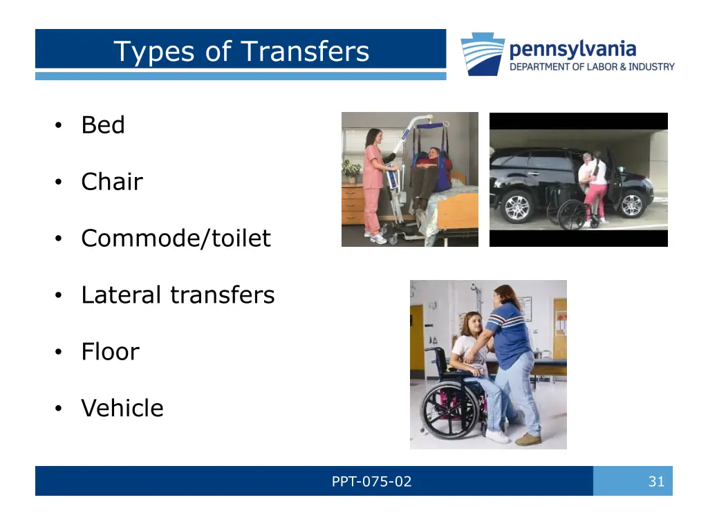 types of transfers