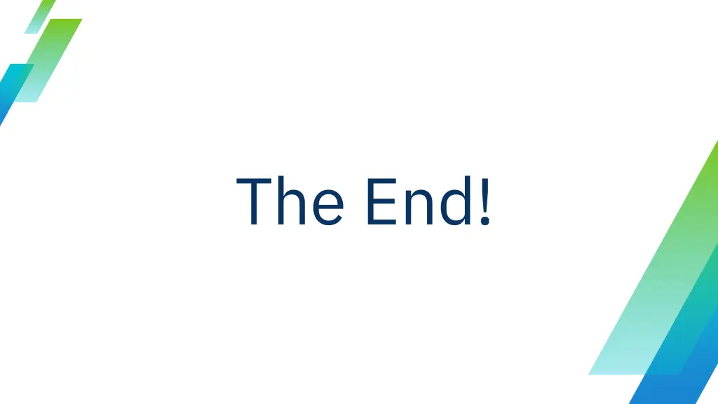 the end