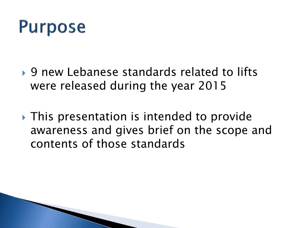 9 new lebanese standards related to lifts were