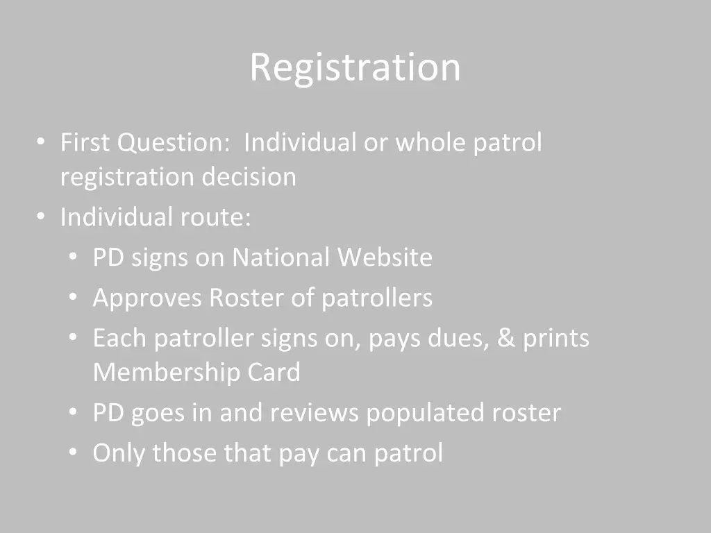 registration