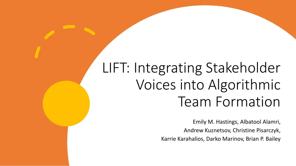 lift integrating stakeholder voices into 1