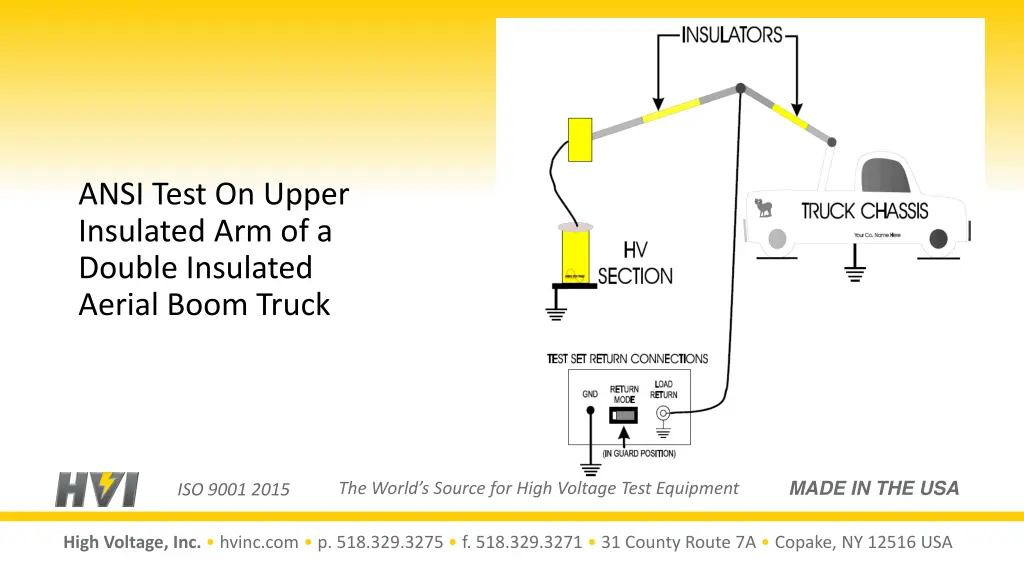 ansi test on upper insulated arm of a double