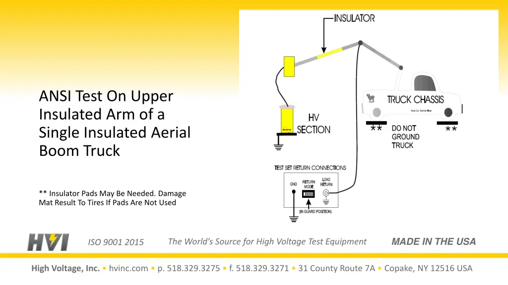 ansi test on upper insulated arm of a single