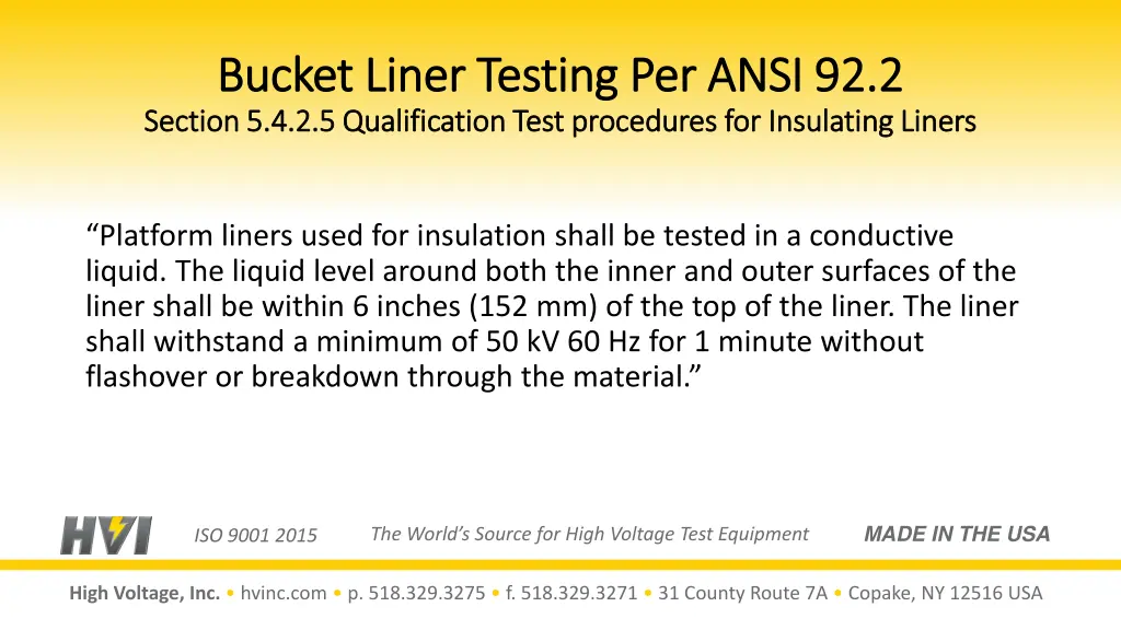 bucket liner testing per ansi 92 2 bucket liner