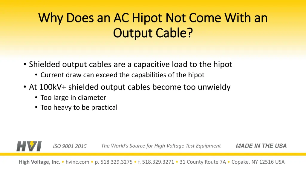 why does an ac hipot not come with an why does