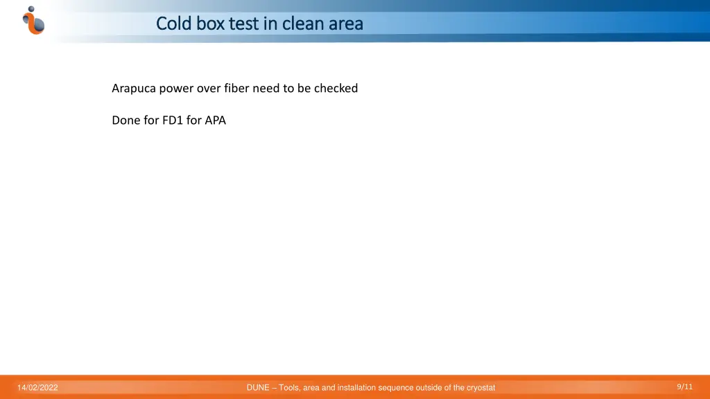 cold box test in clean area cold box test