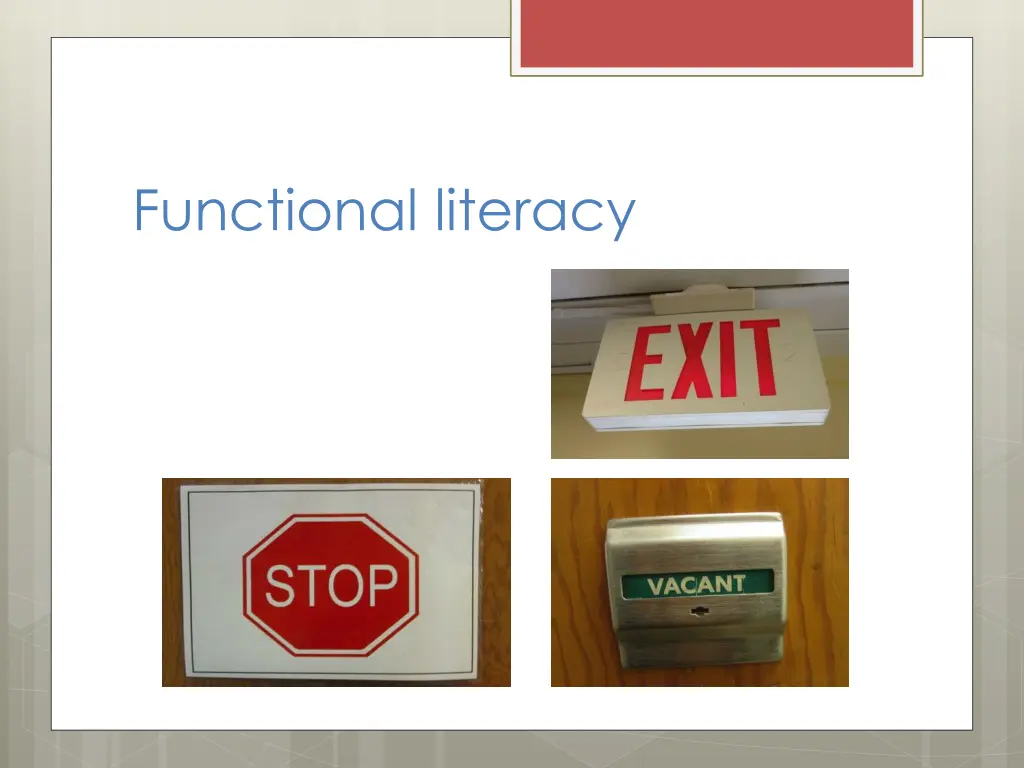 functional literacy