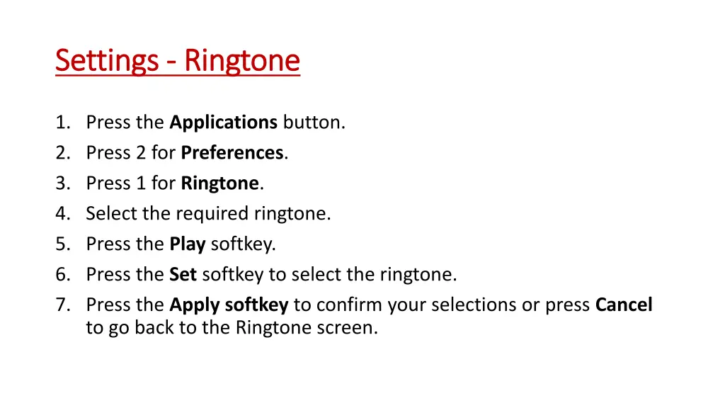 settings settings ringtone