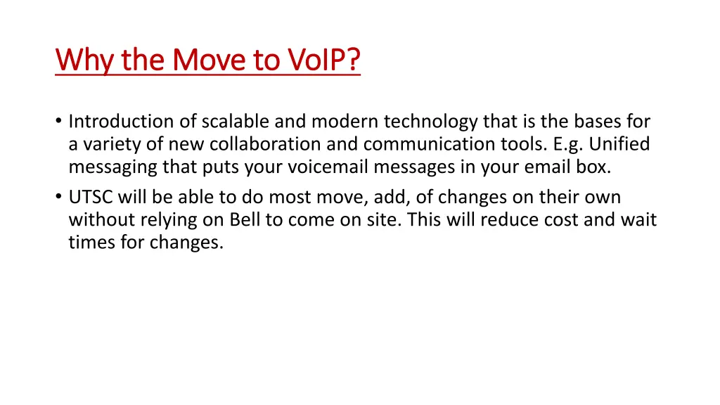 why the move to voip why the move to voip