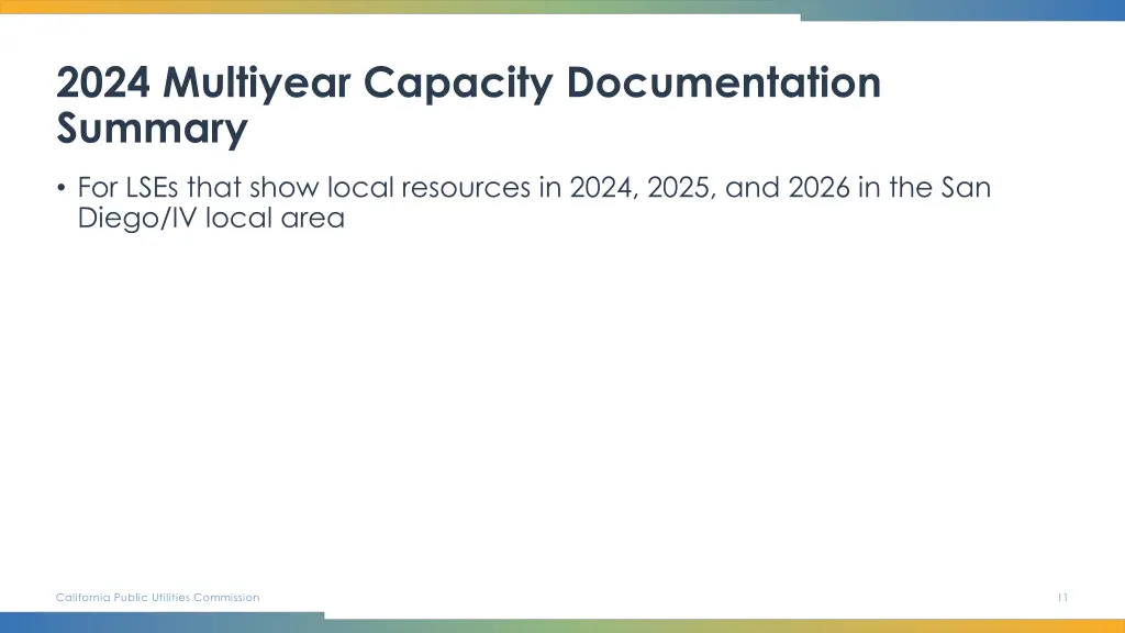 2024 multiyear capacity documentation summary