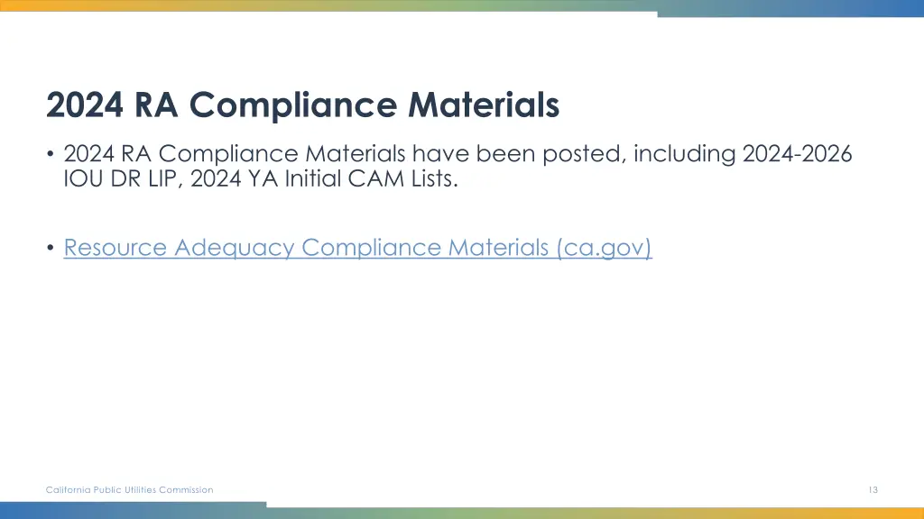 2024 ra compliance materials