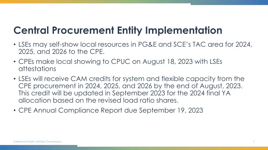 central procurement entity implementation 1