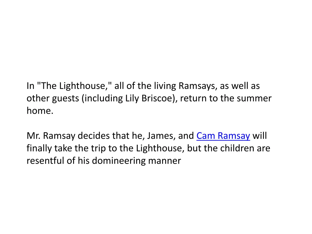 in the lighthouse all of the living ramsays