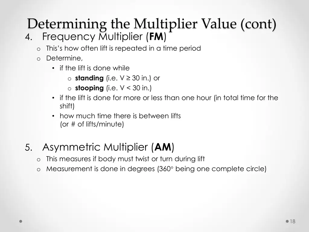 determining the multiplier value cont 4 frequency