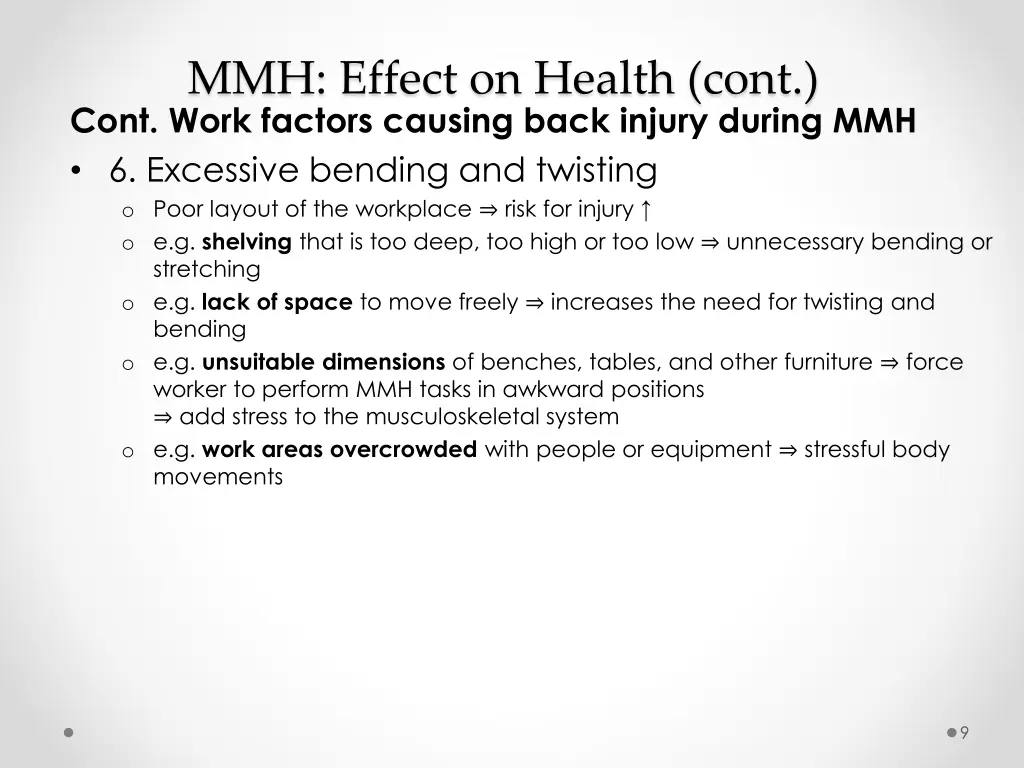 mmh effect on health cont cont work factors 1