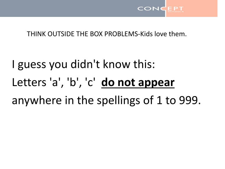 think outside the box problems kids love them