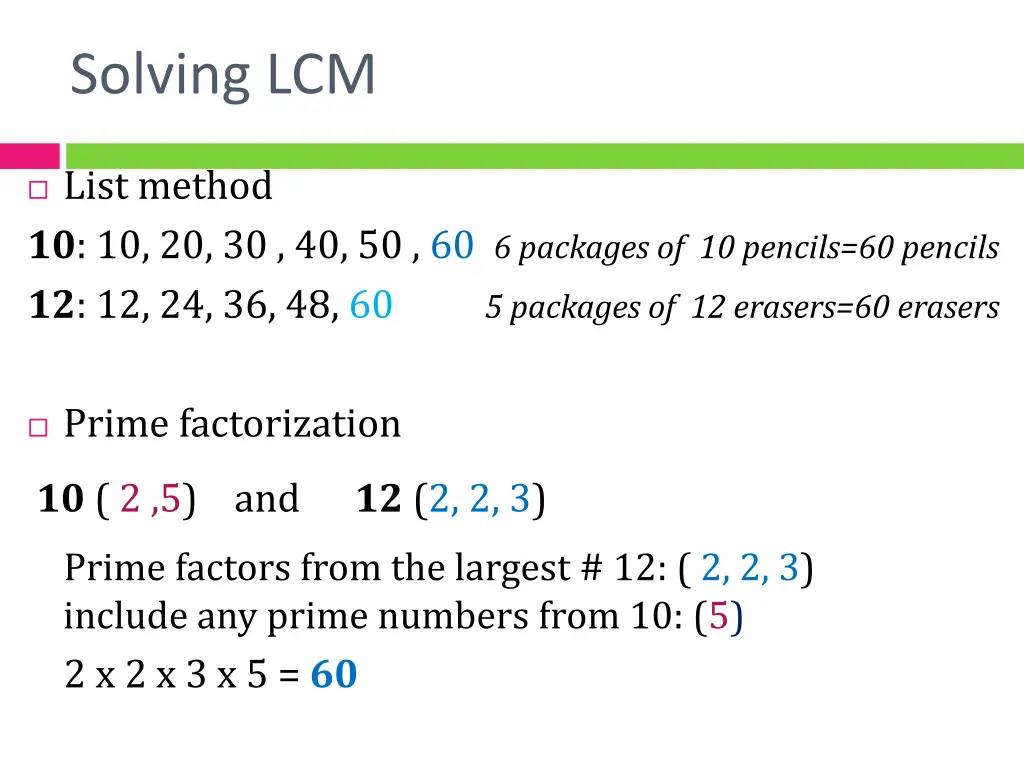 solving lcm