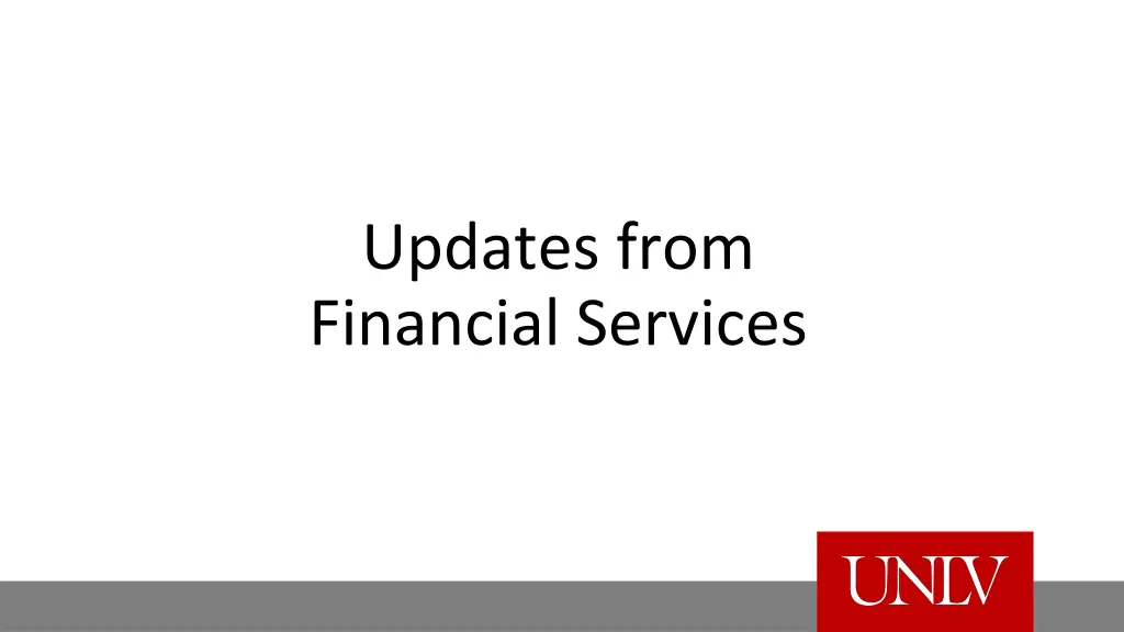 updates from financial services