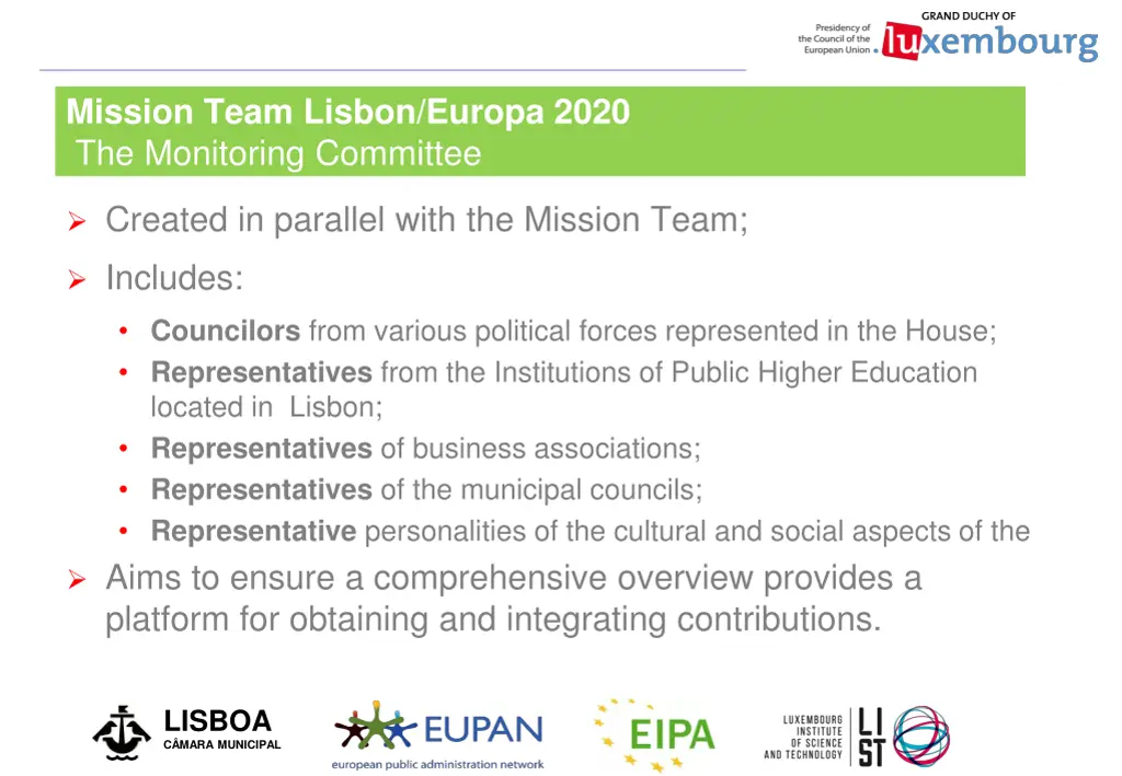 mission team lisbon europa 2020 the monitoring