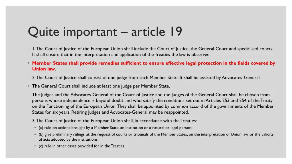 quite important article 19