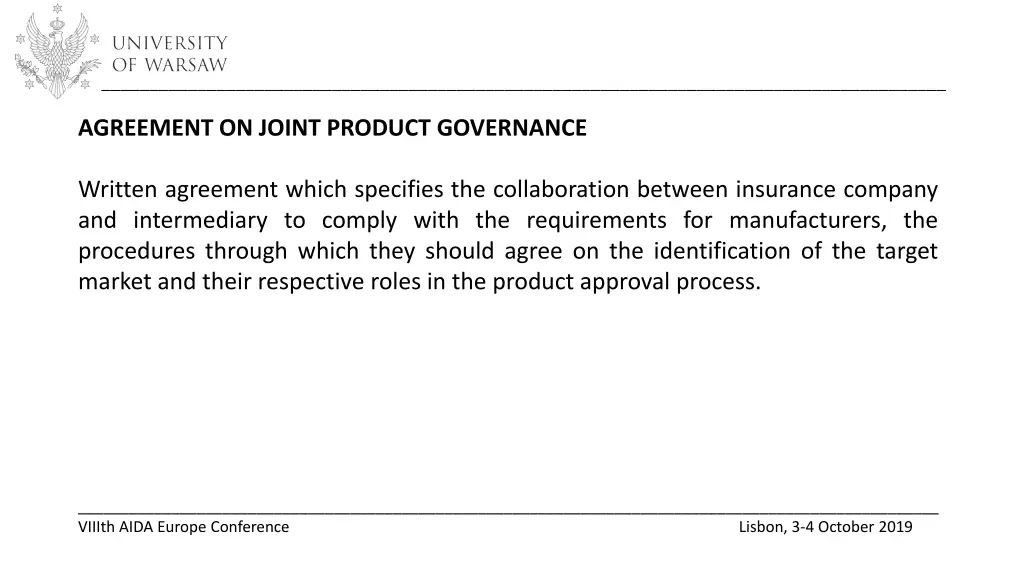 agreement on joint product governance