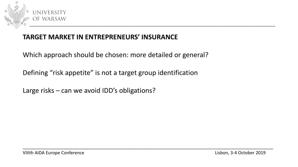 target market in entrepreneurs insurance