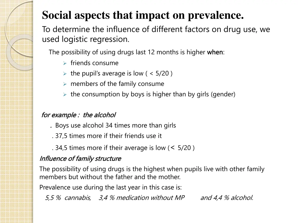 social aspects that impact on prevalence