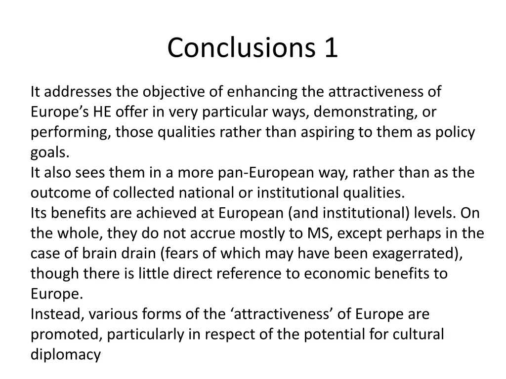 conclusions 1