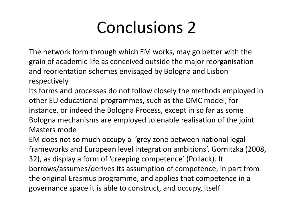 conclusions 2