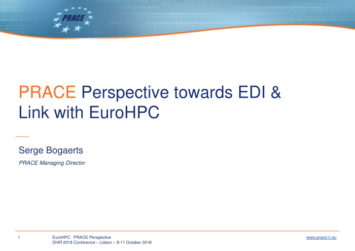 prace perspective towards edi link with eurohpc