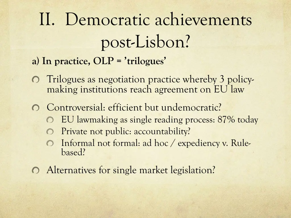 ii democratic achievements post lisbon