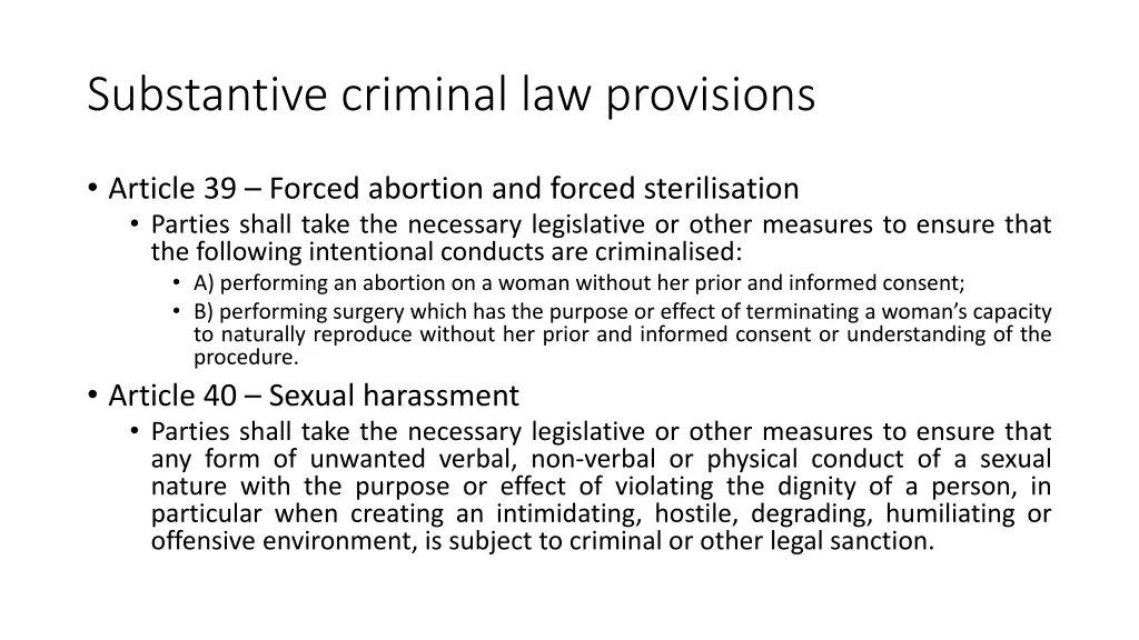 substantive criminal law provisions 3